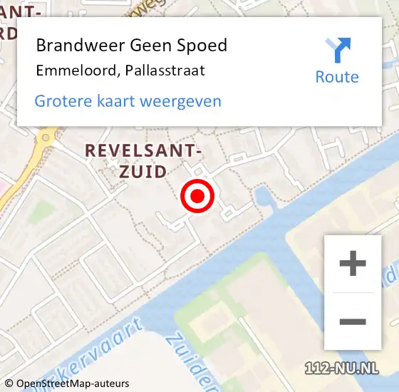 Locatie op kaart van de 112 melding: Brandweer Geen Spoed Naar Emmeloord, Pallasstraat op 29 november 2024 10:19