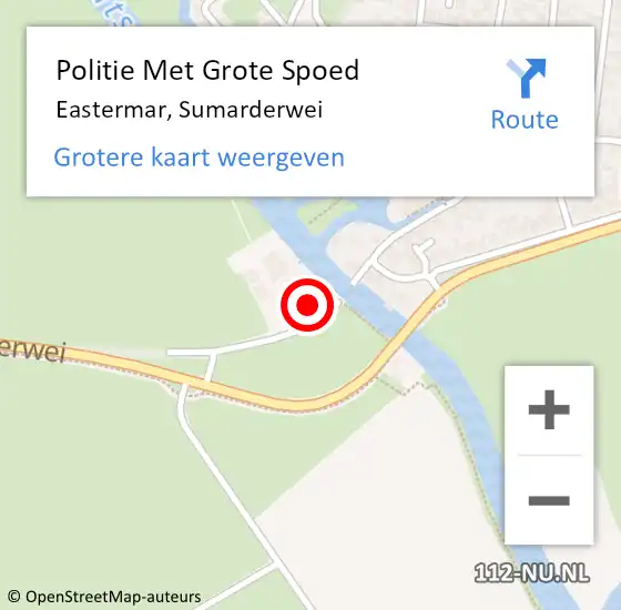 Locatie op kaart van de 112 melding: Politie Met Grote Spoed Naar Eastermar, Sumarderwei op 29 november 2024 10:51