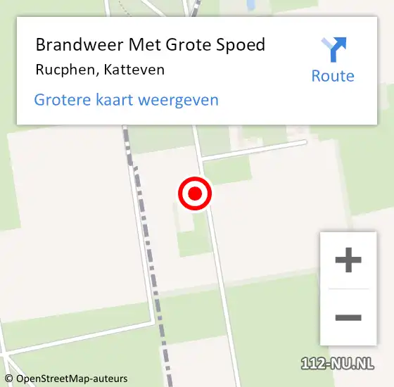 Locatie op kaart van de 112 melding: Brandweer Met Grote Spoed Naar Rucphen, Katteven op 29 november 2024 12:23