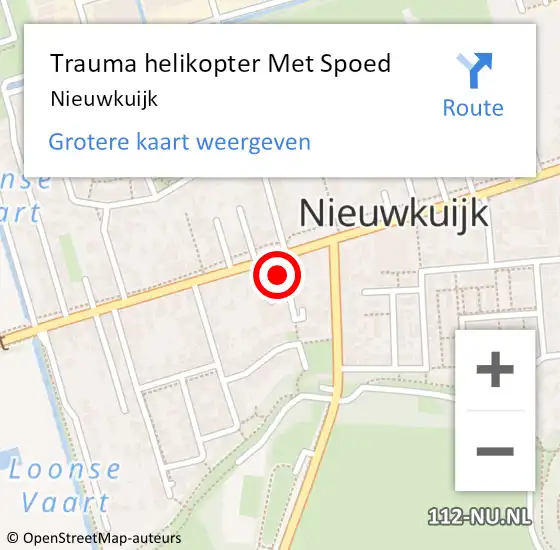 Locatie op kaart van de 112 melding: Trauma helikopter Met Spoed Naar Nieuwkuijk op 29 november 2024 12:36