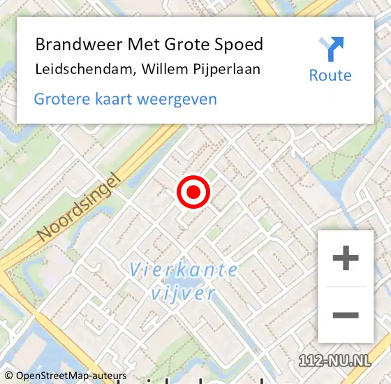 Locatie op kaart van de 112 melding: Brandweer Met Grote Spoed Naar Leidschendam, Willem Pijperlaan op 29 november 2024 16:43