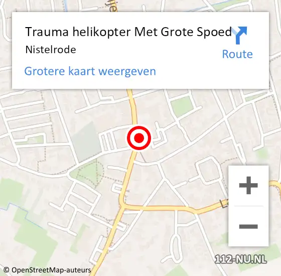 Locatie op kaart van de 112 melding: Trauma helikopter Met Grote Spoed Naar Nistelrode op 29 november 2024 17:46