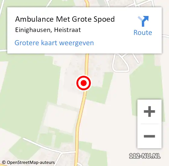 Locatie op kaart van de 112 melding: Ambulance Met Grote Spoed Naar Einighausen, Heistraat op 28 oktober 2014 17:20