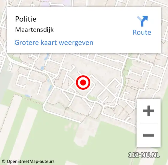 Locatie op kaart van de 112 melding: Politie Maartensdijk op 30 november 2024 08:23