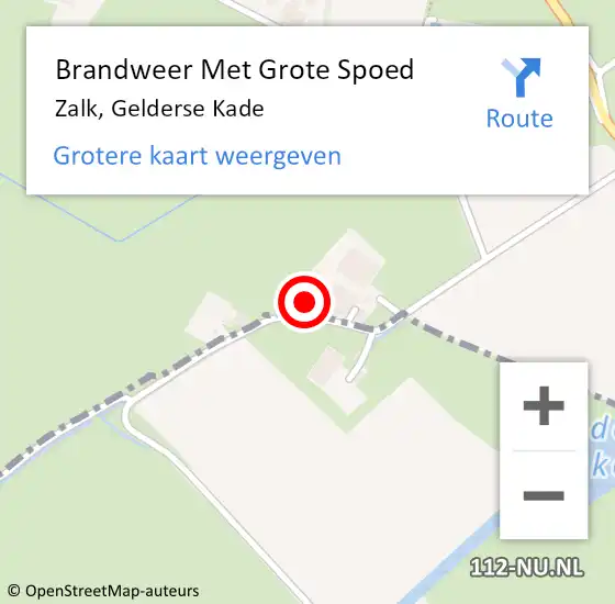 Locatie op kaart van de 112 melding: Brandweer Met Grote Spoed Naar Zalk, Gelderse Kade op 30 november 2024 10:33