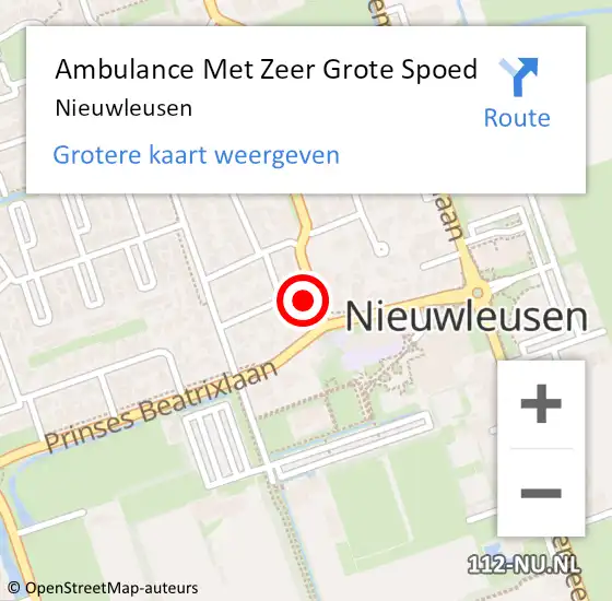 Locatie op kaart van de 112 melding: Ambulance Met Zeer Grote Spoed Naar Nieuwleusen op 30 november 2024 12:18