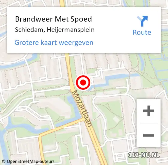 Locatie op kaart van de 112 melding: Brandweer Met Spoed Naar Schiedam, Heijermansplein op 30 november 2024 12:23