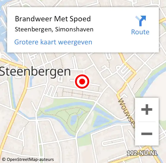 Locatie op kaart van de 112 melding: Brandweer Met Spoed Naar Steenbergen, Simonshaven op 30 november 2024 14:32