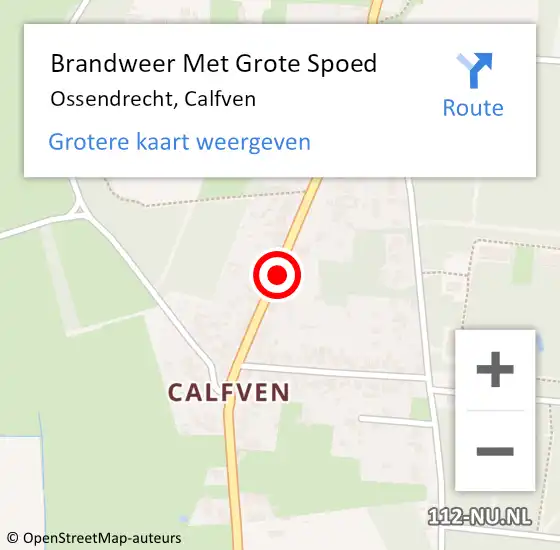 Locatie op kaart van de 112 melding: Brandweer Met Grote Spoed Naar Ossendrecht, Calfven op 30 november 2024 15:54