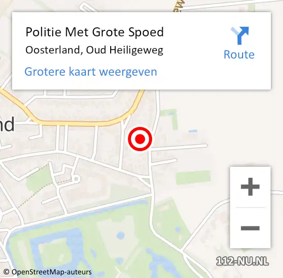 Locatie op kaart van de 112 melding: Politie Met Grote Spoed Naar Oosterland, Oud Heiligeweg op 30 november 2024 20:37