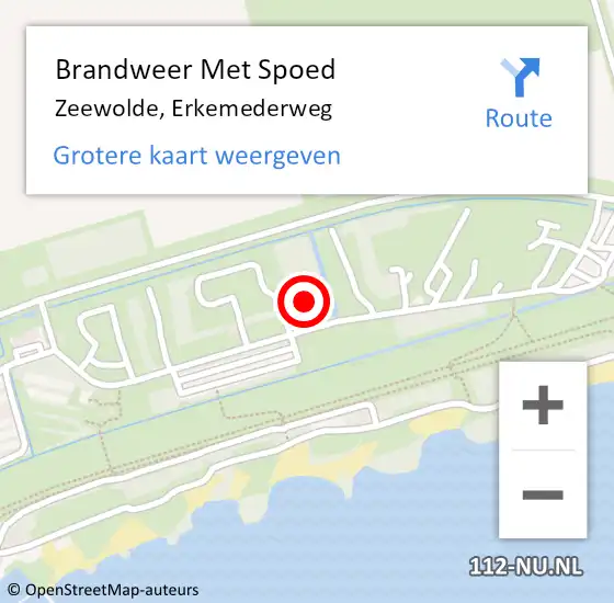 Locatie op kaart van de 112 melding: Brandweer Met Spoed Naar Zeewolde, Erkemederweg op 1 december 2024 00:29