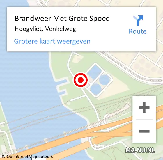 Locatie op kaart van de 112 melding: Brandweer Met Grote Spoed Naar Hoogvliet, Venkelweg op 1 december 2024 02:30