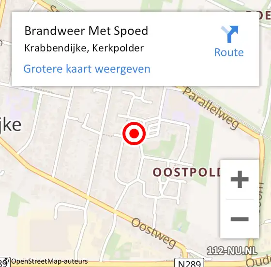 Locatie op kaart van de 112 melding: Brandweer Met Spoed Naar Krabbendijke, Kerkpolder op 1 december 2024 02:41