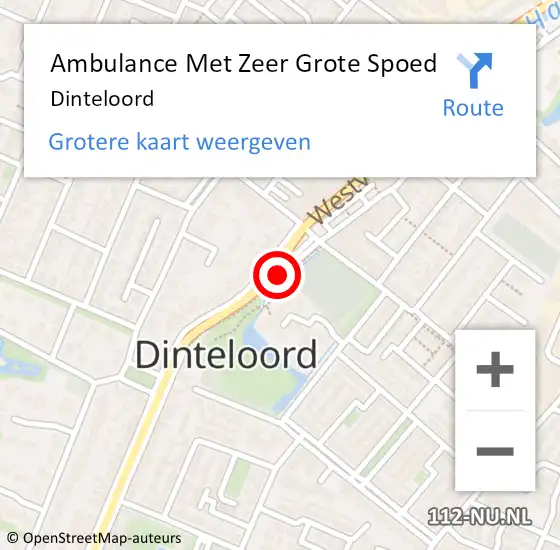 Locatie op kaart van de 112 melding: Ambulance Met Zeer Grote Spoed Naar Dinteloord op 1 december 2024 08:45