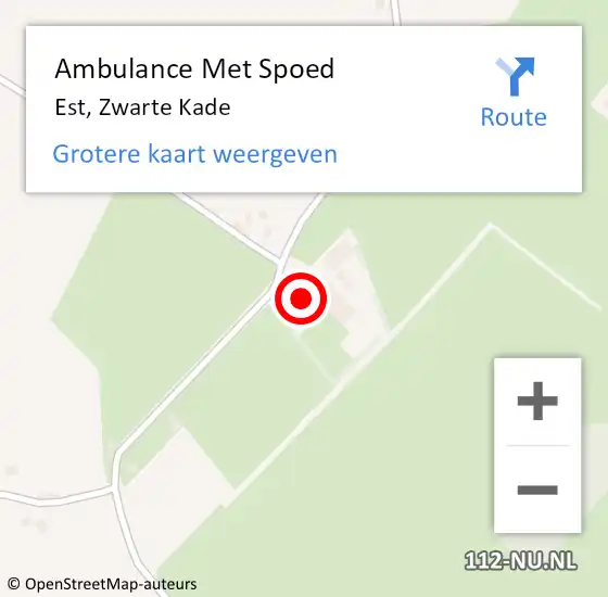 Locatie op kaart van de 112 melding: Ambulance Met Spoed Naar Est, Zwarte Kade op 28 oktober 2014 19:52