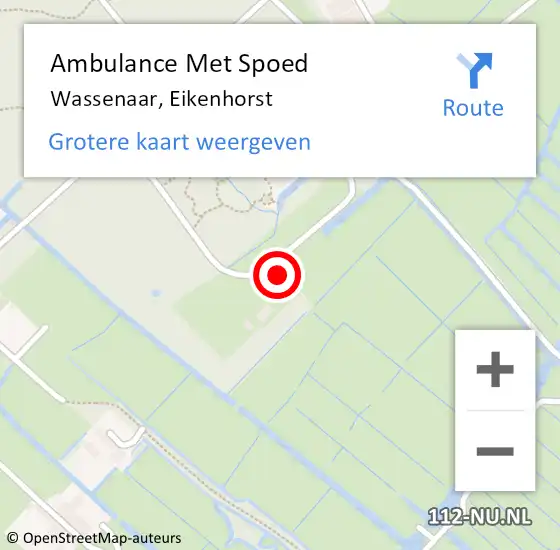 Locatie op kaart van de 112 melding: Ambulance Met Spoed Naar Wassenaar, Eikenhorst op 1 december 2024 12:45