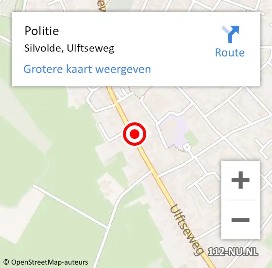 Locatie op kaart van de 112 melding: Politie Silvolde, Ulftseweg op 1 december 2024 14:50