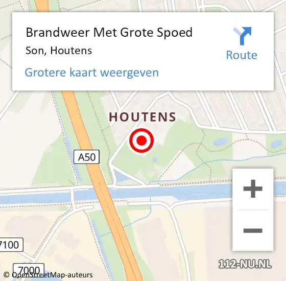 Locatie op kaart van de 112 melding: Brandweer Met Grote Spoed Naar Son, Houtens op 1 december 2024 16:22