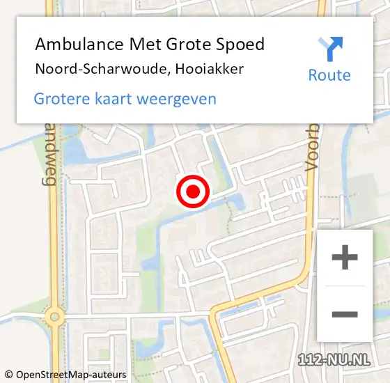 Locatie op kaart van de 112 melding: Ambulance Met Grote Spoed Naar Noord-Scharwoude, Hooiakker op 1 december 2024 17:02