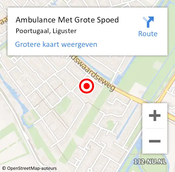 Locatie op kaart van de 112 melding: Ambulance Met Grote Spoed Naar Poortugaal, Liguster op 1 december 2024 17:30