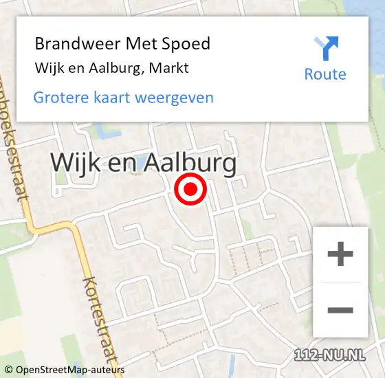 Locatie op kaart van de 112 melding: Brandweer Met Spoed Naar Wijk en Aalburg, Markt op 1 december 2024 19:31