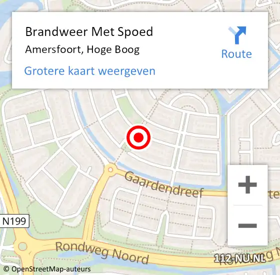 Locatie op kaart van de 112 melding: Brandweer Met Spoed Naar Amersfoort, Hoge Boog op 1 december 2024 19:49