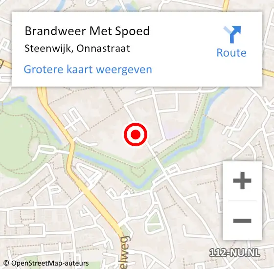 Locatie op kaart van de 112 melding: Brandweer Met Spoed Naar Steenwijk, Onnastraat op 1 december 2024 21:28