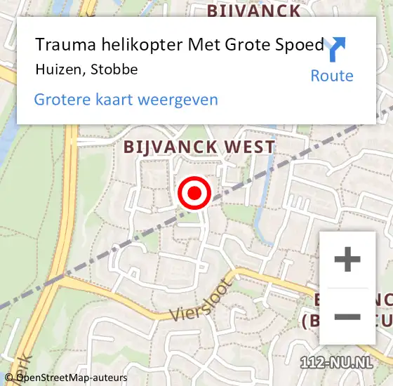 Locatie op kaart van de 112 melding: Trauma helikopter Met Grote Spoed Naar Huizen, Stobbe op 2 december 2024 06:57