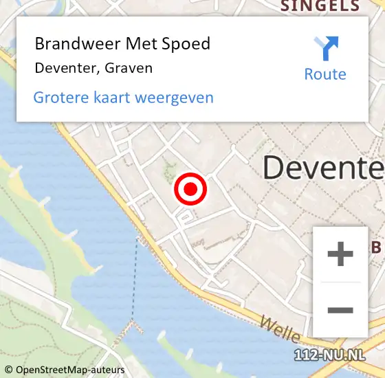 Locatie op kaart van de 112 melding: Brandweer Met Spoed Naar Deventer, Graven op 2 december 2024 09:16