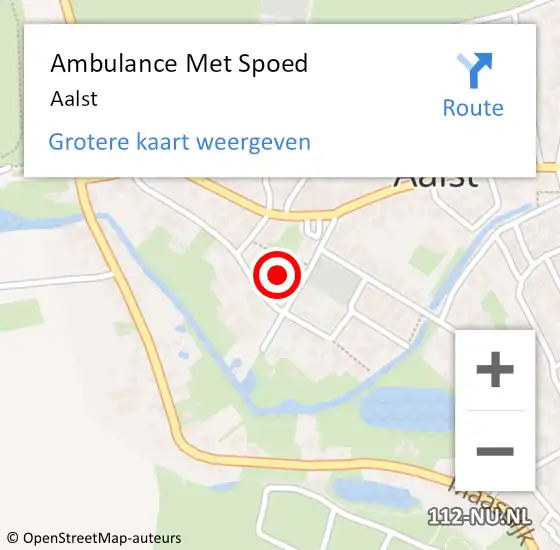 Locatie op kaart van de 112 melding: Ambulance Met Spoed Naar Aalst op 2 december 2024 11:02