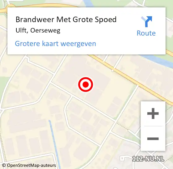 Locatie op kaart van de 112 melding: Brandweer Met Grote Spoed Naar Ulft, Oerseweg op 2 december 2024 15:08