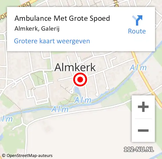 Locatie op kaart van de 112 melding: Ambulance Met Grote Spoed Naar Almkerk, Galerij op 29 oktober 2014 01:07