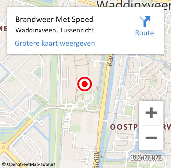 Locatie op kaart van de 112 melding: Brandweer Met Spoed Naar Waddinxveen, Tussenzicht op 2 december 2024 20:30