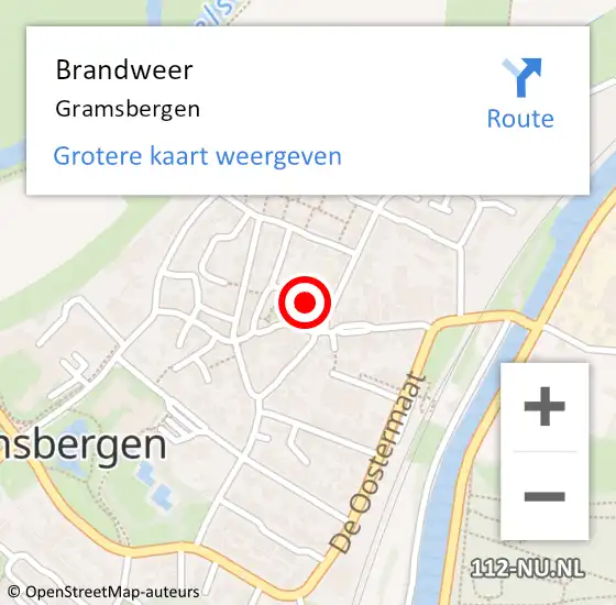 Locatie op kaart van de 112 melding: Brandweer Gramsbergen op 2 december 2024 21:36