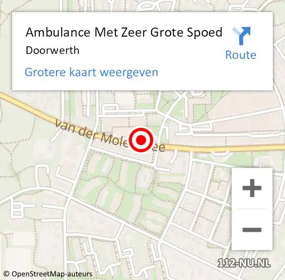 Locatie op kaart van de 112 melding: Ambulance Met Zeer Grote Spoed Naar Doorwerth op 3 december 2024 09:59