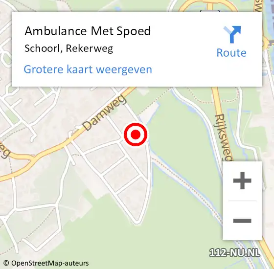 Locatie op kaart van de 112 melding: Ambulance Met Spoed Naar Schoorl, Rekerweg op 3 december 2024 11:25