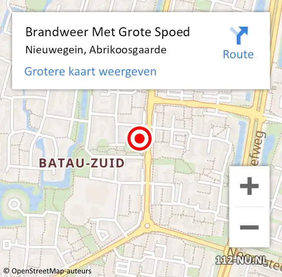 Locatie op kaart van de 112 melding: Brandweer Met Grote Spoed Naar Nieuwegein, Abrikoosgaarde op 3 december 2024 14:46