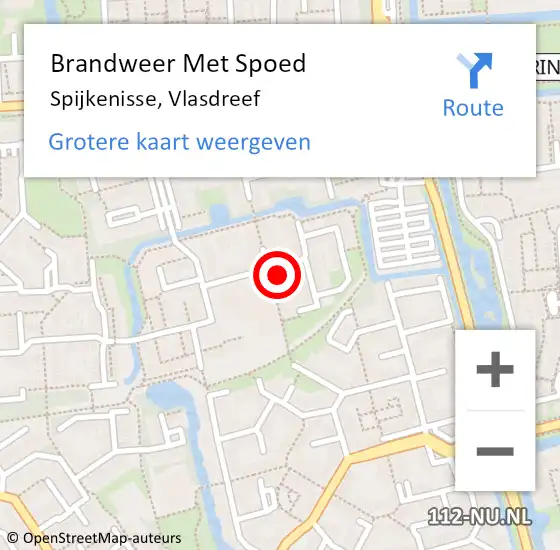 Locatie op kaart van de 112 melding: Brandweer Met Spoed Naar Spijkenisse, Vlasdreef op 3 december 2024 16:15