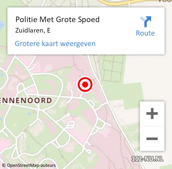 Locatie op kaart van de 112 melding: Politie Met Grote Spoed Naar Zuidlaren, E op 3 december 2024 16:42