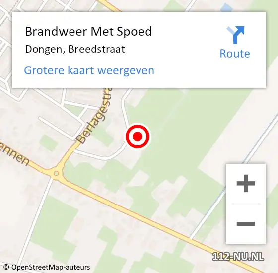 Locatie op kaart van de 112 melding: Brandweer Met Spoed Naar Dongen, Breedstraat op 3 december 2024 20:17