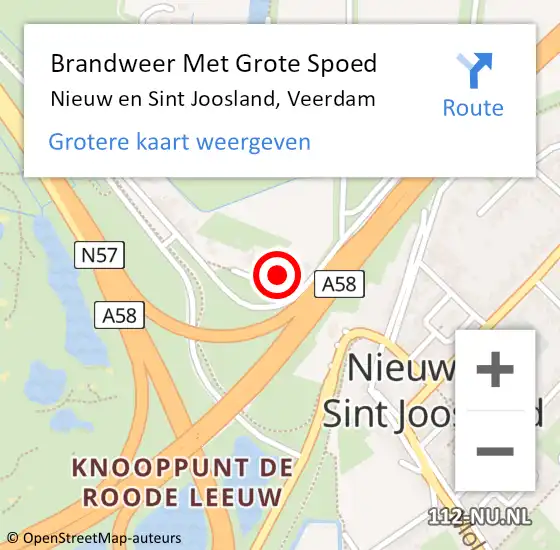 Locatie op kaart van de 112 melding: Brandweer Met Grote Spoed Naar Nieuw en Sint Joosland, Veerdam op 4 december 2024 03:41