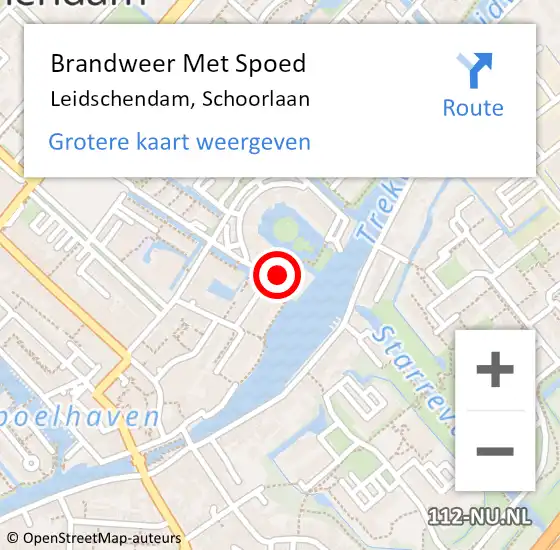 Locatie op kaart van de 112 melding: Brandweer Met Spoed Naar Leidschendam, Schoorlaan op 4 december 2024 06:40