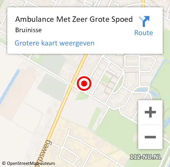 Locatie op kaart van de 112 melding: Ambulance Met Zeer Grote Spoed Naar Bruinisse op 4 december 2024 08:18