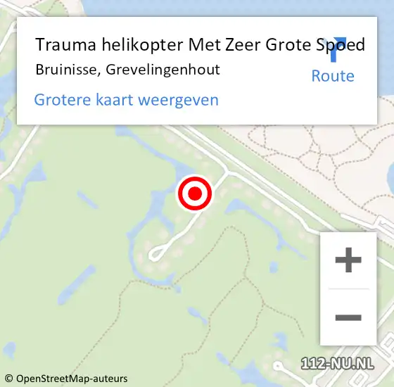 Locatie op kaart van de 112 melding: Trauma helikopter Met Zeer Grote Spoed Naar Bruinisse, Grevelingenhout op 4 december 2024 08:18