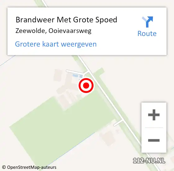 Locatie op kaart van de 112 melding: Brandweer Met Grote Spoed Naar Zeewolde, Ooievaarsweg op 4 december 2024 09:50