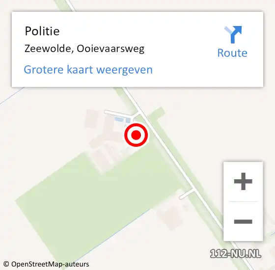 Locatie op kaart van de 112 melding: Politie Zeewolde, Ooievaarsweg op 4 december 2024 09:52