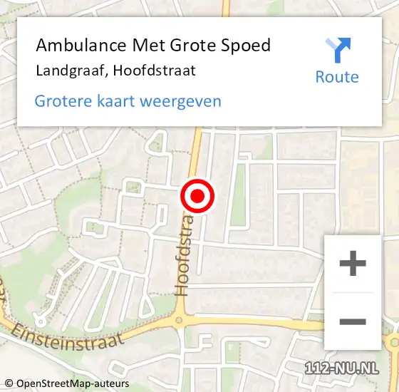 Locatie op kaart van de 112 melding: Ambulance Met Grote Spoed Naar Landgraaf, Hoofdstraat op 29 oktober 2014 09:11