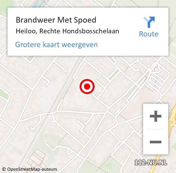 Locatie op kaart van de 112 melding: Brandweer Met Spoed Naar Heiloo, Rechte Hondsbosschelaan op 4 december 2024 11:06