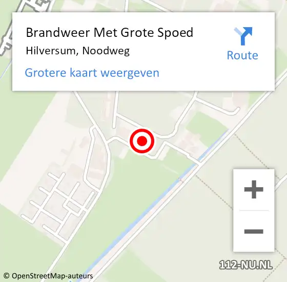 Locatie op kaart van de 112 melding: Brandweer Met Grote Spoed Naar Hilversum, Noodweg op 4 december 2024 12:36