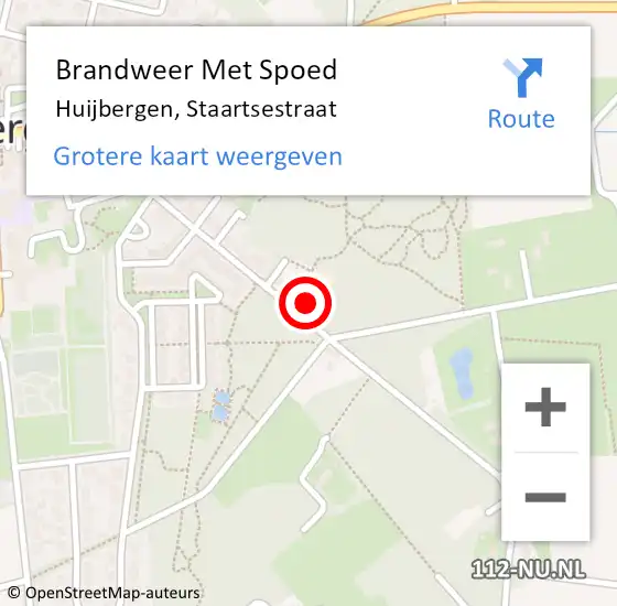 Locatie op kaart van de 112 melding: Brandweer Met Spoed Naar Huijbergen, Staartsestraat op 29 oktober 2014 10:05